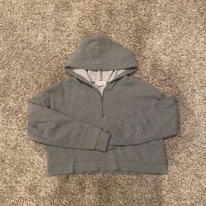 Forever 21 Gray Half-Zip Hoodie
